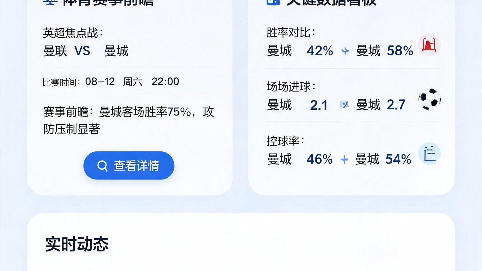 华体会平台主界面展示，包含体育赛事前瞻、关键数据看板和实时动态模块，界面简洁现代